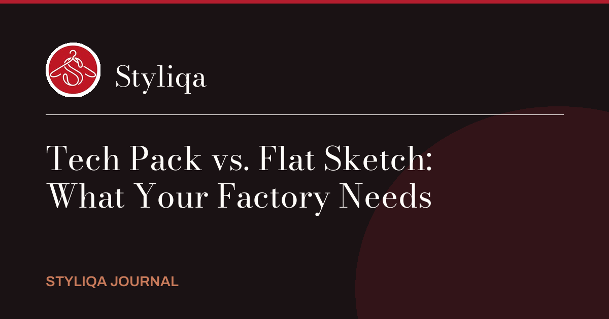 Tech Pack vs. Flat Sketch: What Your Factory Needs