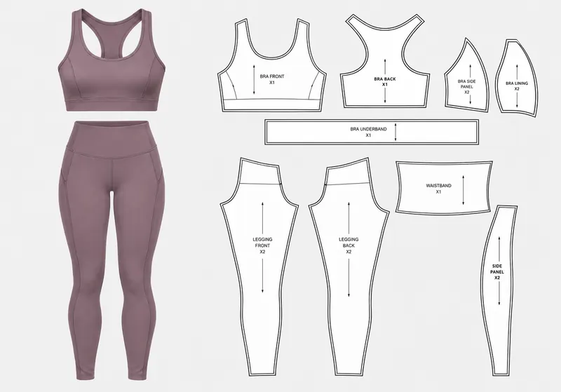 Activewear design example — performance and loungewear